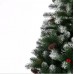 Deluxe Snow Artificial Christmas Tree With Pinecone - 2.1m-Free shipping