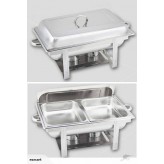 STAINLESS STEEL CHAFING DISH DOUBLE FOOD STEAM PAN