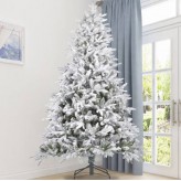 Deluxe Snow Flocked With Hinged Pine Artificial Christmas Tree - 2.1m-Free shipping